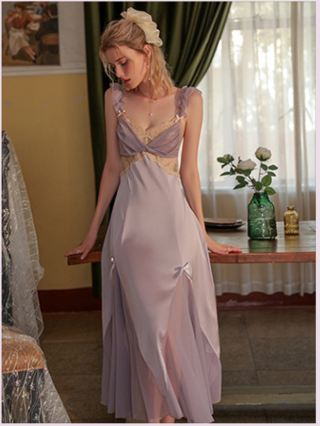 Autumn Winter Sexy Casual Slip Nightdress Backless Solid Color Private Room Temptation Homewear
