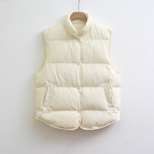 Autumn Winter Casual Warm All Matching Cotton Vest Coat Women