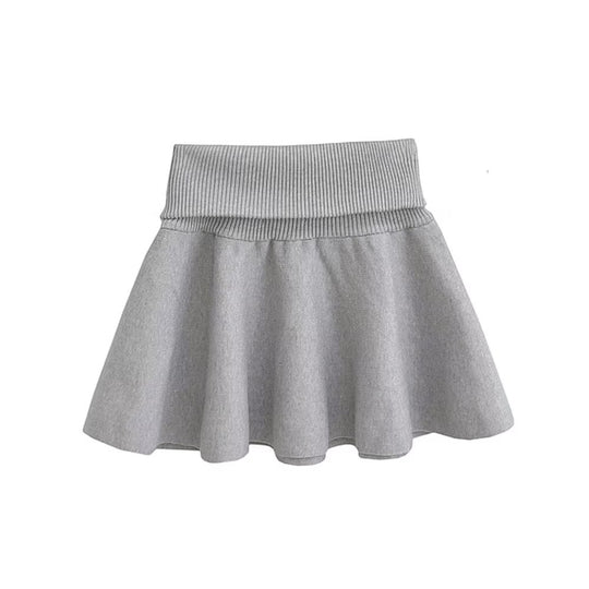 Sexy Pleated Skirt Winter Skirt Years High Waist Thread Knitted Skirt for Women