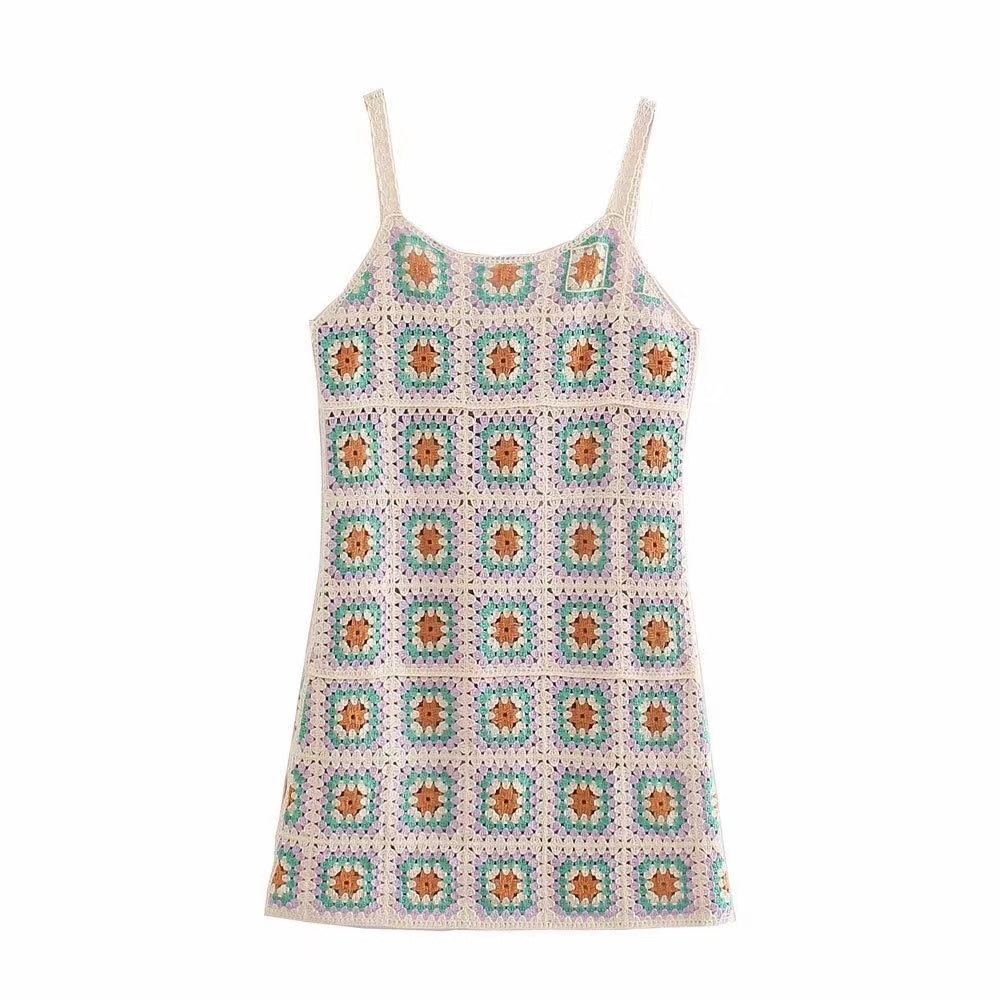 New Women Summer Slim Vest Crochet Strap Dress