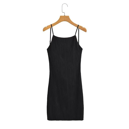 Summer Wind Women Solid Color Knitted Cami Dress