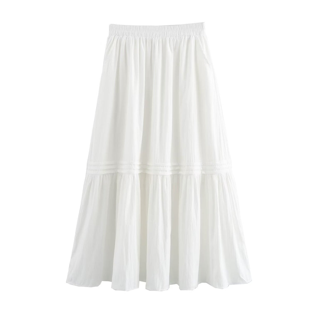 Summer Women Clothing French Gentle Summer Loose Strip Skirt