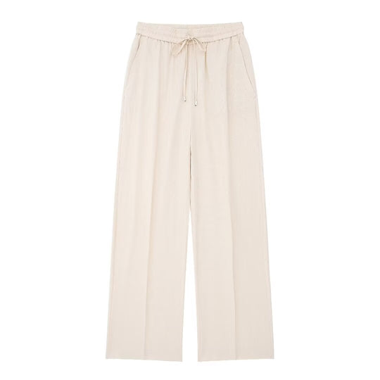 Women All Match Casual Linen Straight Casual Trousers