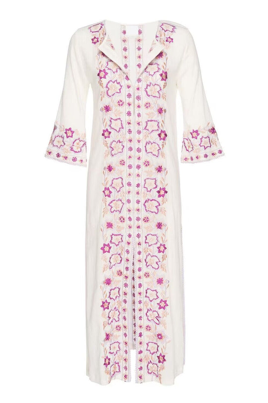 Women Bohemian Embroidery Dress