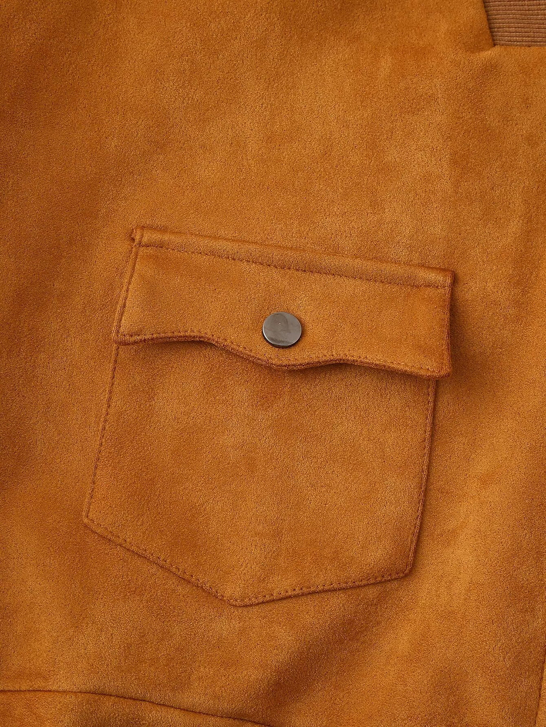 Early Autumn Retro Golden Brown Overzise Jacket