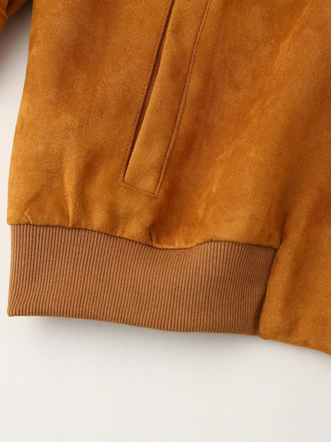 Early Autumn Retro Golden Brown Overzise Jacket