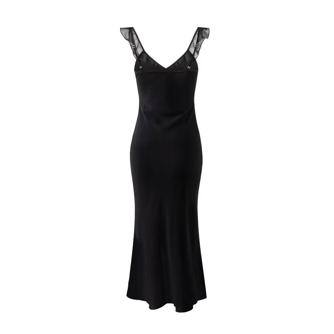 Sexy Slim Fit Backless Sling Dress Summer Hip Wrapped Mid Length Dress Women