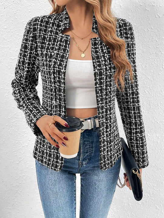 Fall Women Clothing Cardigan Slim Fit Chanel Office Small Blazer for Women