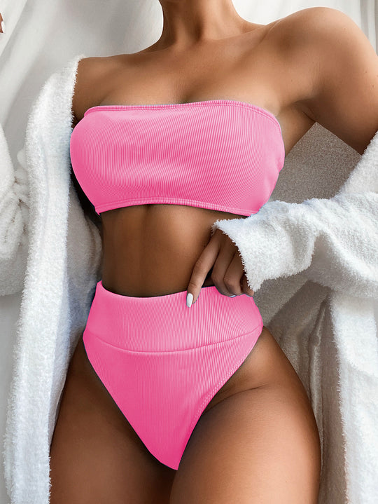 Swimsuit Bikini Swimsuit Solid Color Swimsuit Split Swimsuit