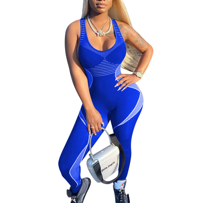 Women Clothing Fitness Sports Tight Jumpsuit