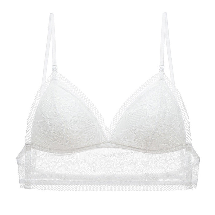bralette French Sexy U-Shaped Beauty Back Underwear Women Wireless Thin Bra Invisible Backless Lace Triangle Cup Bra Summer