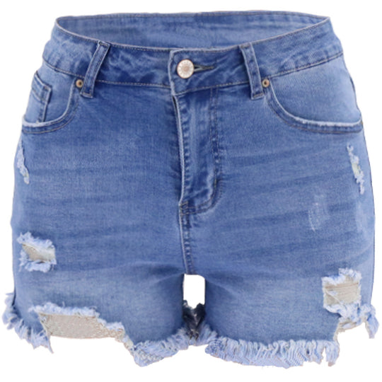 New summer Ripped High Waist Women Denim Shorts