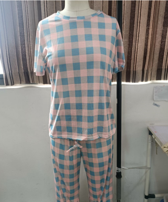 New    Women Clothing Printed Two Piece Suit Pajama Set Pajamas