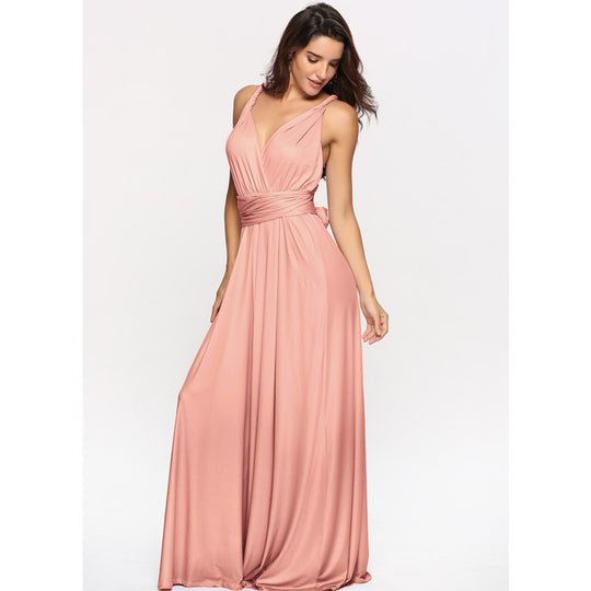 Wear Multi-rope Criss Cross Backless Sexy Bandage One-piece Dress Maxi Dress