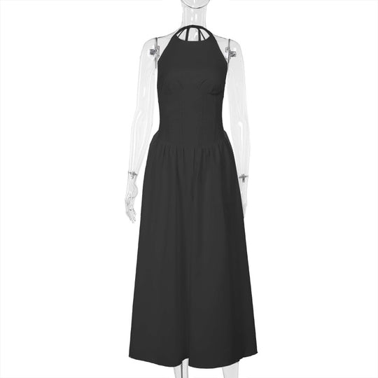 Summer Sexy Slit Dress Elegant Halter Sleeveless Dress Women