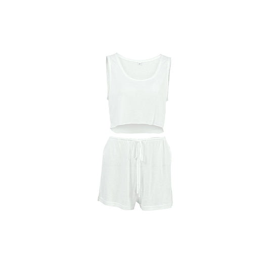 Summer Soft Skin Friendly Vest Shorts Two Piece Set Ladies Homewear Breathable Cool