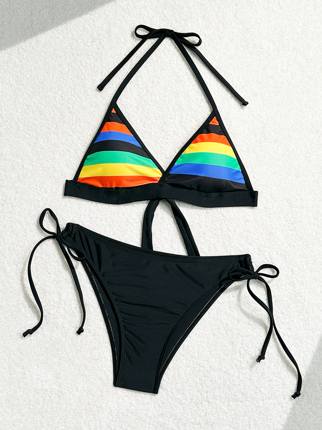 Rainbow Series Sexy Bikini Women Split Swimsuit Popular Lace Up Adjustable Swimsuit