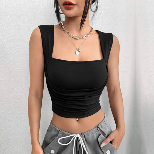 Women Clothing Slim Fit Slimming Short Sexy Solid Color Tube Top Chest Wrap Vest Inner Match Sling Top