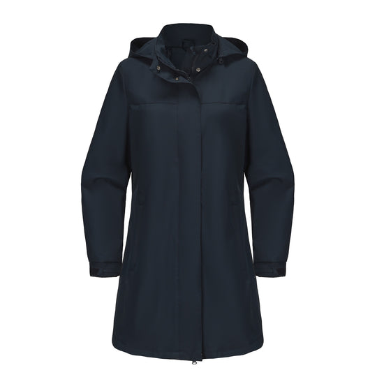 Spring Autumn Detachable Hat Waterproof Windbreaker Women Solid Color Long Sleeve Thin Coat Casual Women Wear