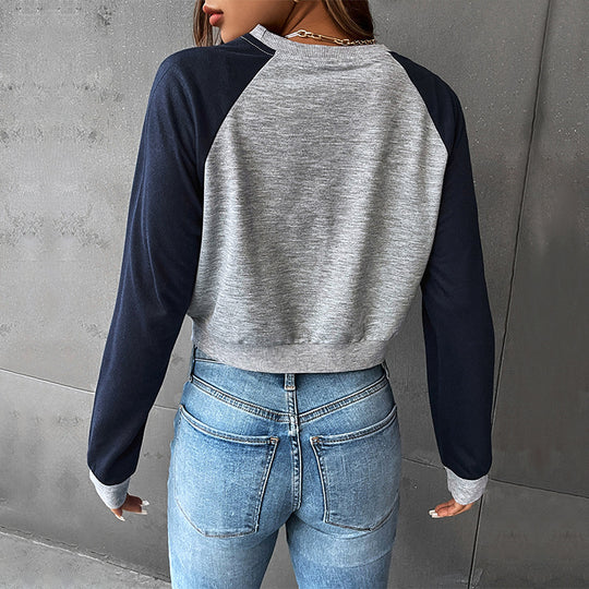 Autumn Women Clothing Long Sleeve Letter Graphic Print Sweatshirt Women