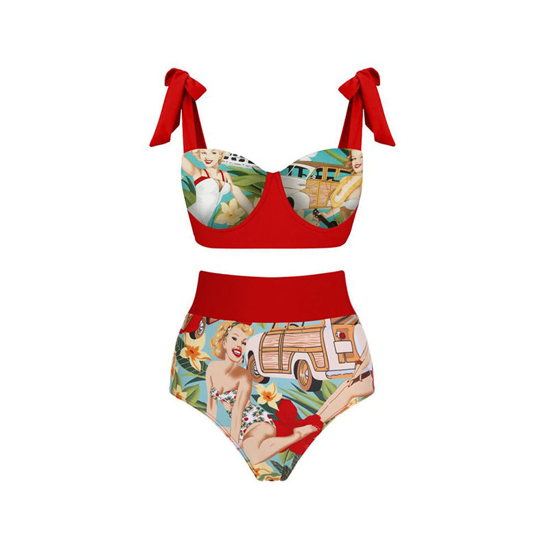 Swimsuit Women Bow Sexy Vacation Bikini