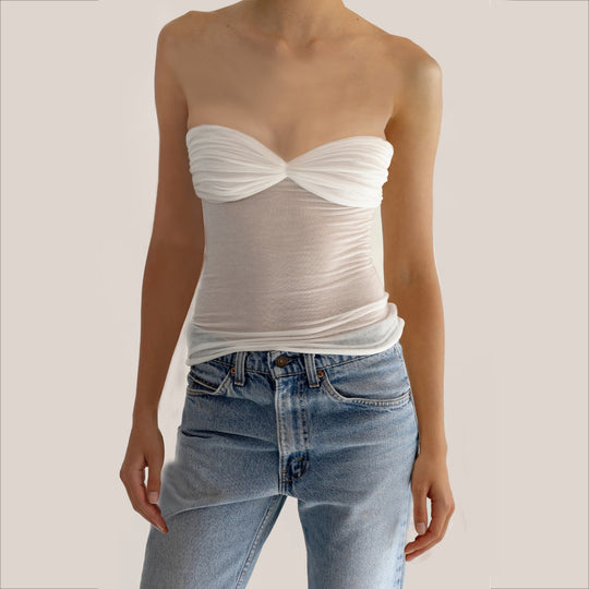 Spring Summer Women Clothes Slim Fit Lightweight Thin Tube Top