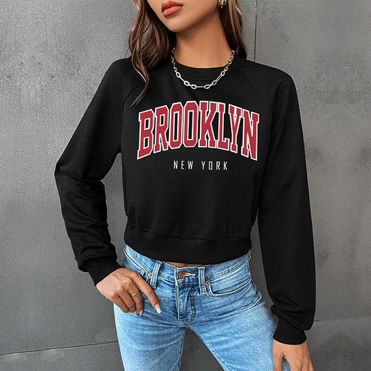 Women Clothing Long Sleeve Letter Graphic Sweater Autumn Women