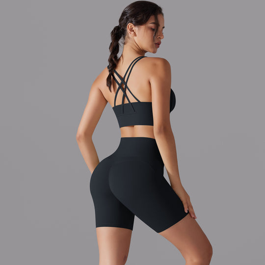 Internet Celebrity High Waist Hip Lift Zero Sense Pants Wear-Free Underwear No Embarrassment Line Sports Shorts Running Fitness Yoga Set