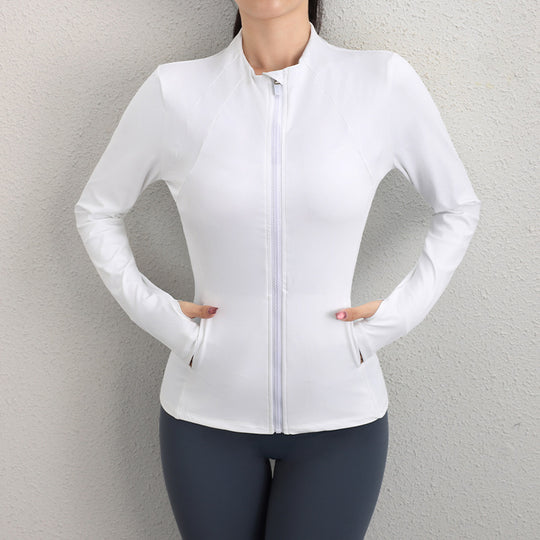 Autumn Yoga Clothes Women's Zipper Jacket Quick Drying Professional Running Thin Exercise Slim Fit Training Coat