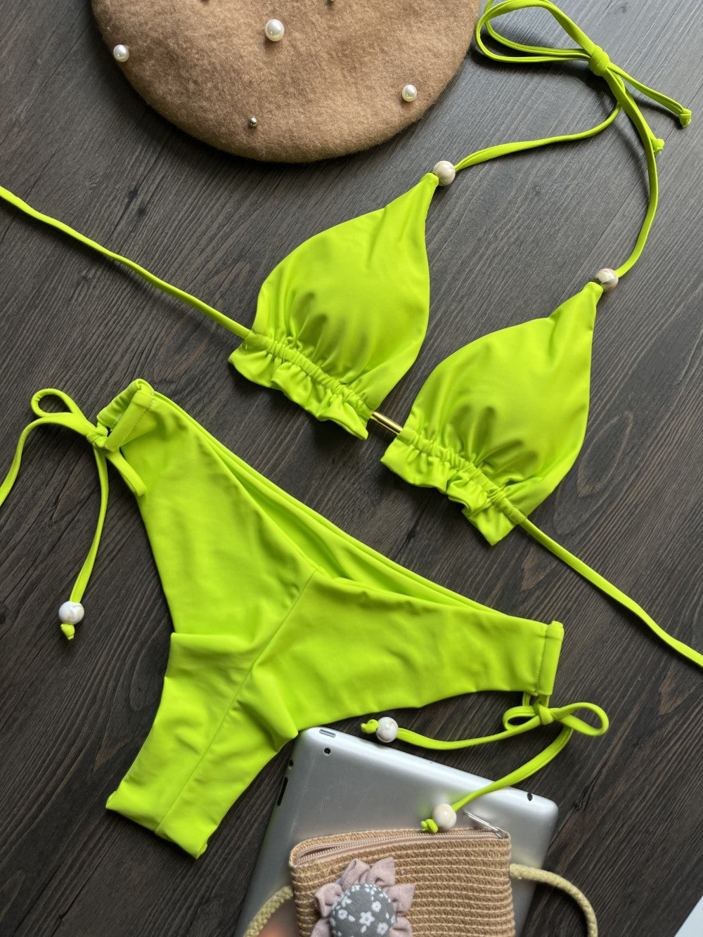 Bikini Solid Color Swimsuit Beach Sexy Women Swimsuit