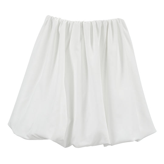 White Balloon Skirt Sexy High Waist All Match Tutu Summer Skirt Women