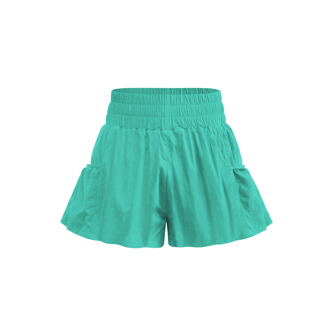 Summer New Nylon Outdoor Sports Pleated Shorts Home Office Casual Women Pants