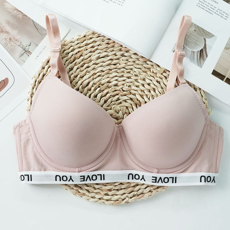 bralette Comfortable Underwear Big Chest Small Lace Thin Push Up Sexy Breast Holding Adjustable Bra