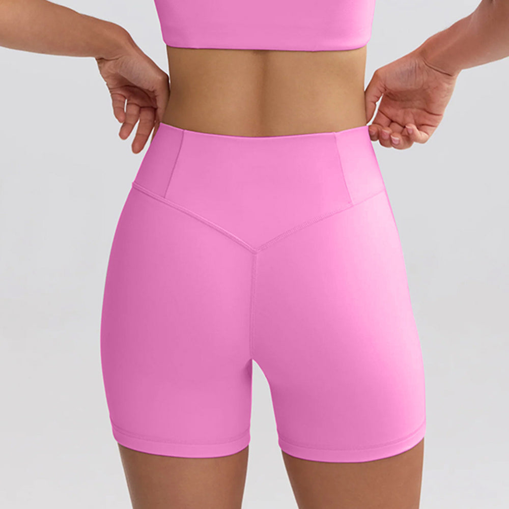 Spring Summer Yoga Clothes White Edge Lines High Strength High Waist Hip Lift Running Workout Shorts