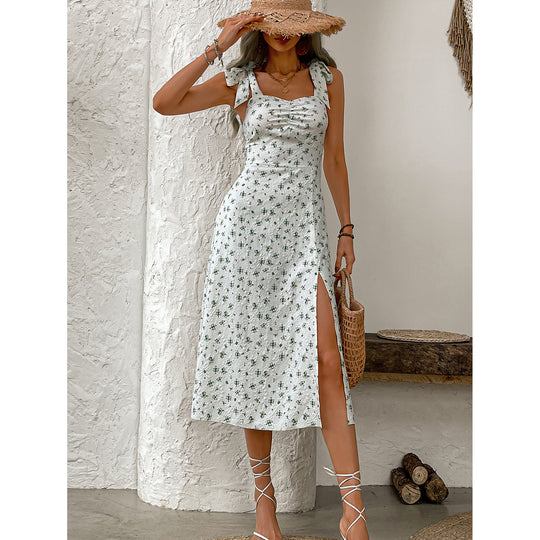 Fashionable Dress Women Summer Sexy Floral Sling Holiday Dress