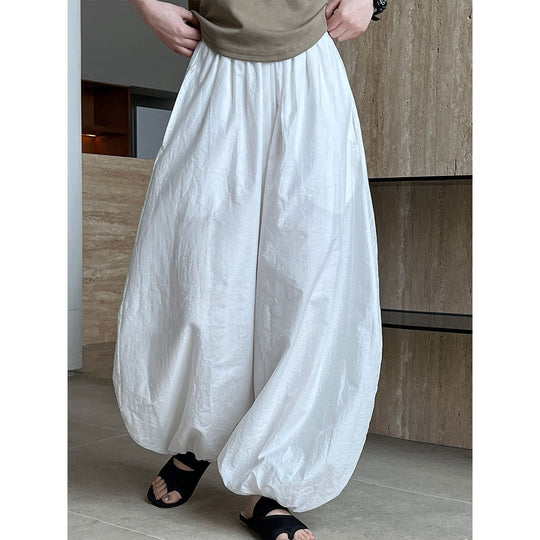 Summer White Loose Bloomers Women Design Yamamoto Pants Bud Pants