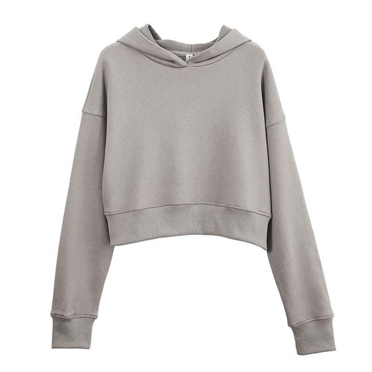 Short Sweater Sexy Cropped Sexy Women Outdoor Pullover Hooded Fitness Sportswear Long Sleeve Women