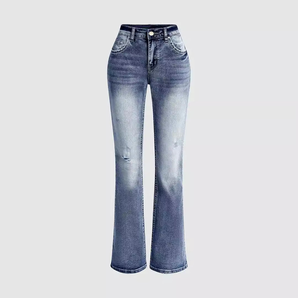 Women Jeans High Waist Comfort Straight Slim Fit All Match Skinny Pants