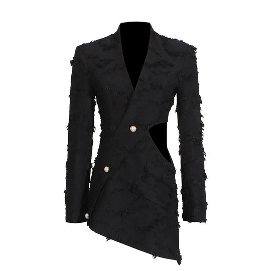 Personalized Blazer Women Summer V neck Cropped Outfit High Grade Long Sleeve Blazer Women