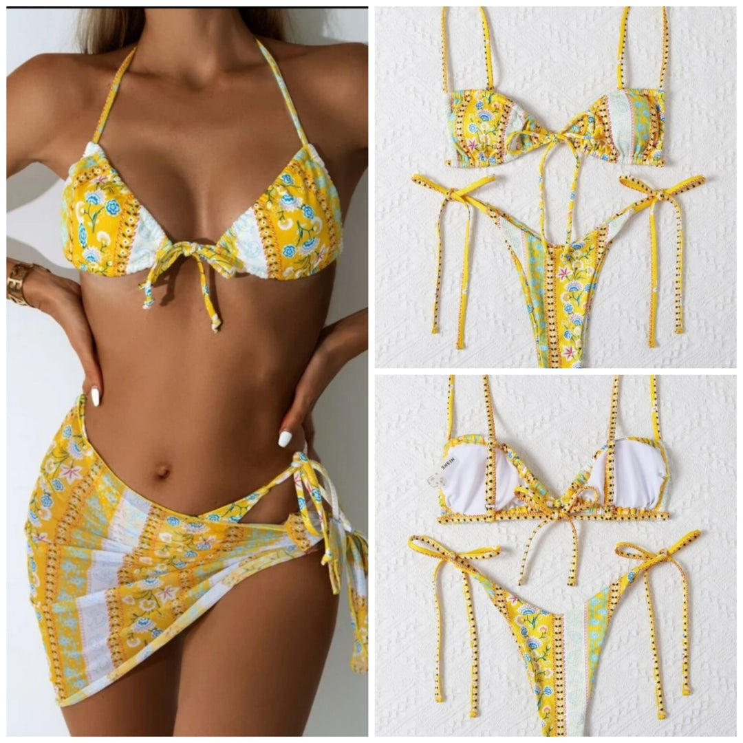 New Sexy Three-Piece Split Bikini Swimsuit Women