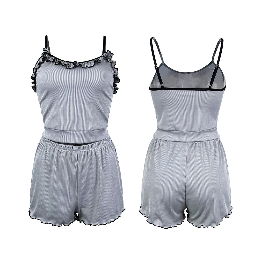 Sexy Pajamas Lace Sling Shorts Suit Home Wear Two Piece Set