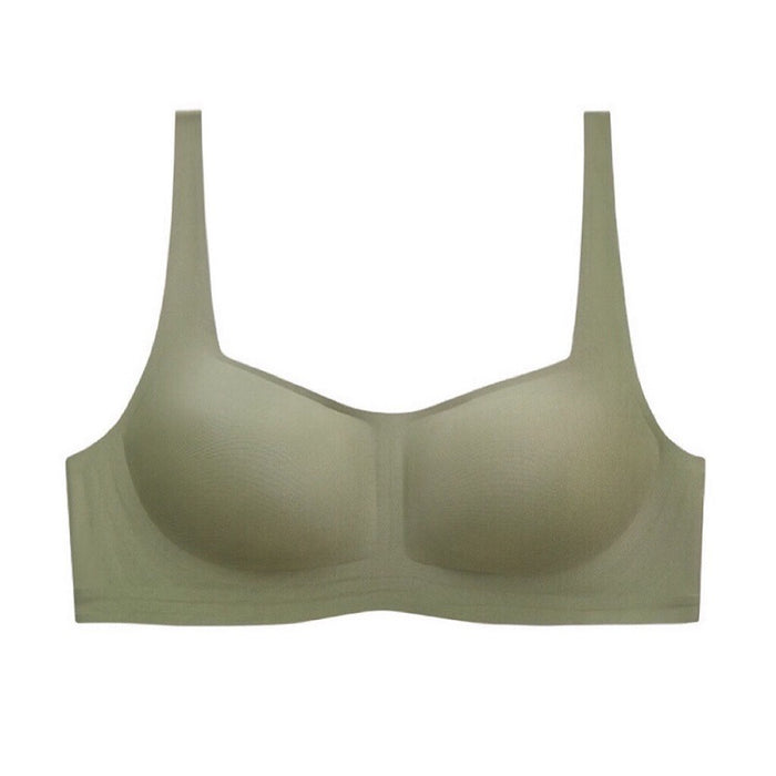 bralette Women Korean Seamless Underwear Thin Small Breast Push up Wireless Soft Support Square Collar Tube Top Jelly Bra