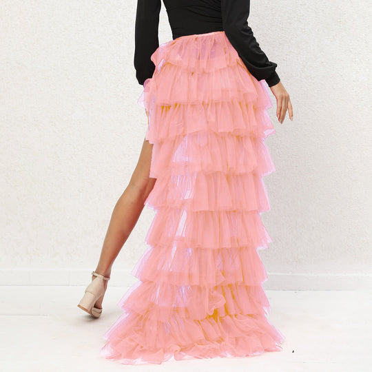 Pettiskirt Multi Layer Gauze Skirt over Skirt Bridesmaid Dress Light Dress Large Swing Mop One Piece Gauze Skirt