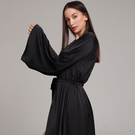 Summer Artificial Silk Bathrobe Sexy Casual Women Pajamas Casual Wear Thin Morning Gowns