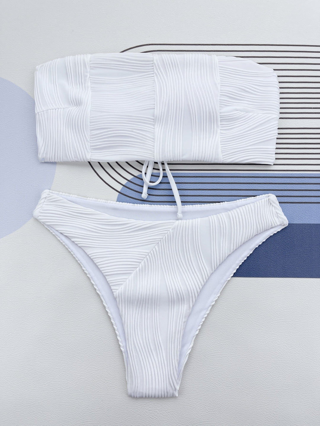 Swimsuit Three Dimensional Striped Fabric Sexy Bikini Swimsuit