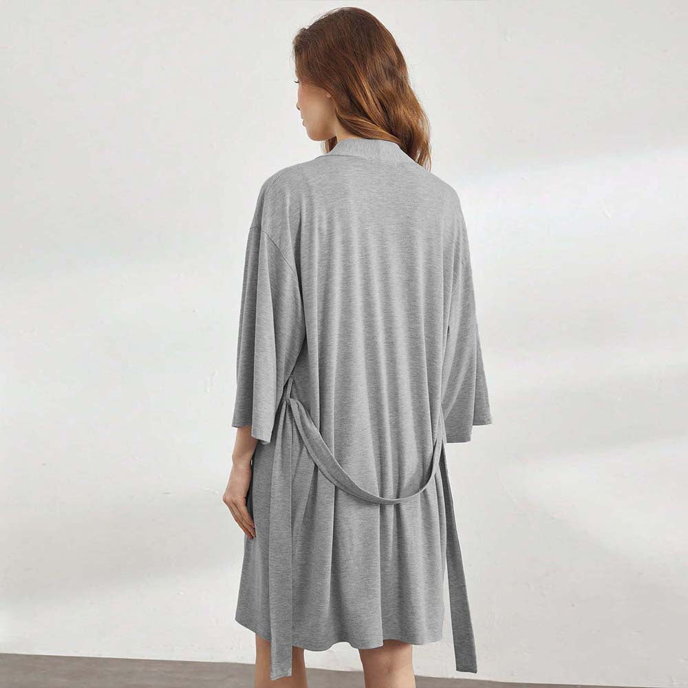 Simple Casual High Sense Home Wear Suit Bathrobe Two Piece Set Women