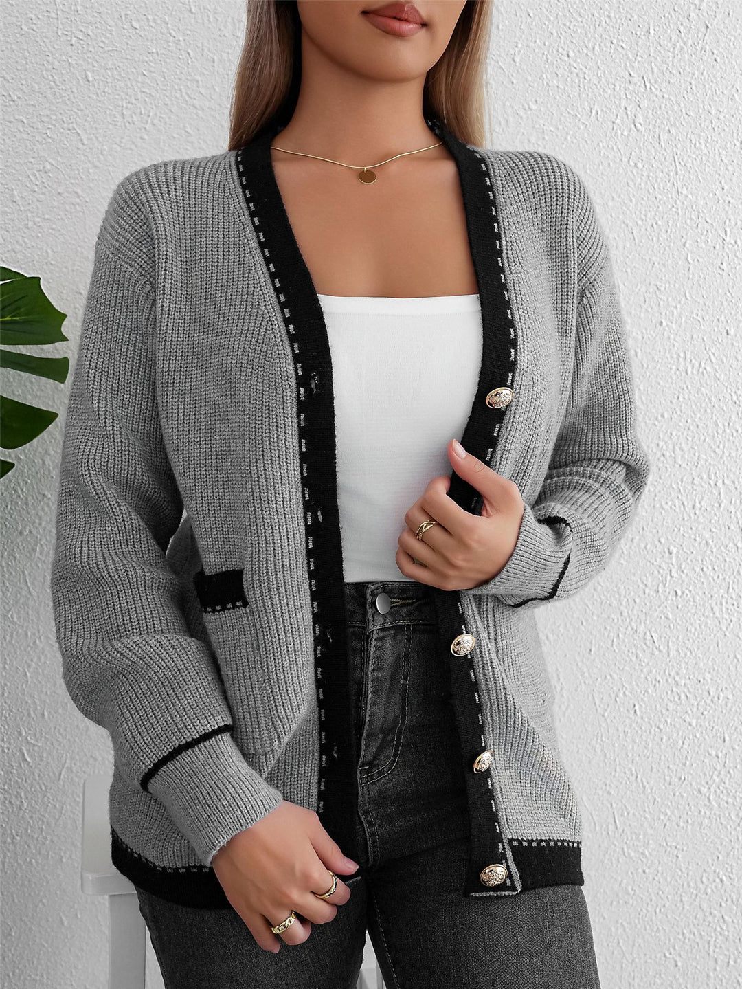 Knitted Sweater Cardigan Women Autumn Winter Idle Casual Knitted Long Sleeve Cardigan Coat