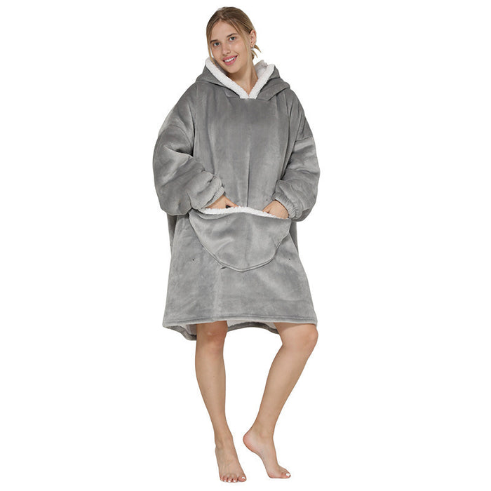 Pajamas Thickened Double-Layer Lazy Can Wear Lazy Blanket Super Soft Lazy Hooded Pajamas Double-Layer Lazy Sweater