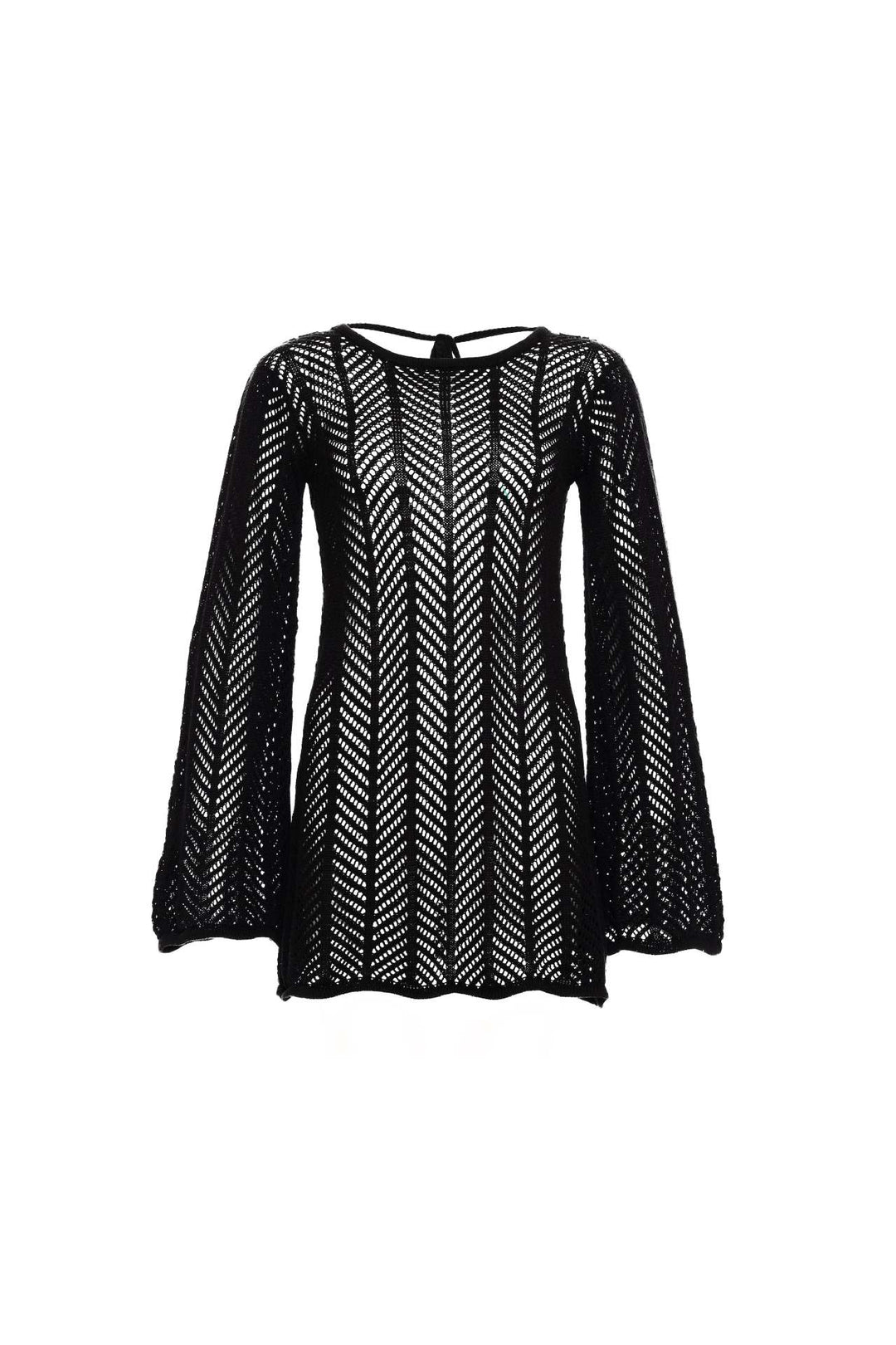 Sexy Cutout Knitted Dress Sexy Backless Lace Up Tassel Holiday Beach Dress Blouse Women