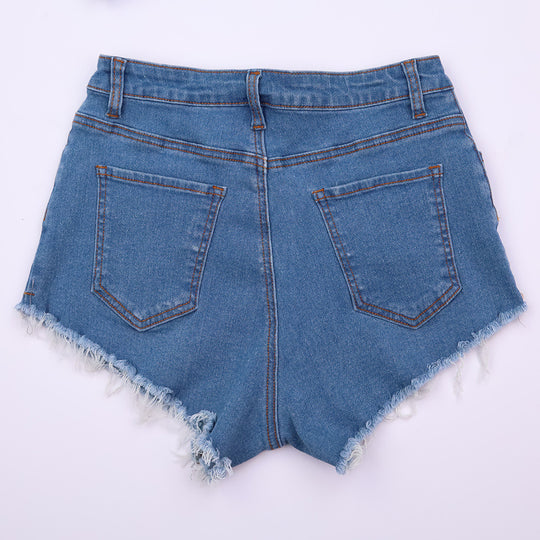 Overseas Denim Shorts Five Pointed Star Heavy Industry Gem Heavy Industry Beach Pants Low Waist Cool